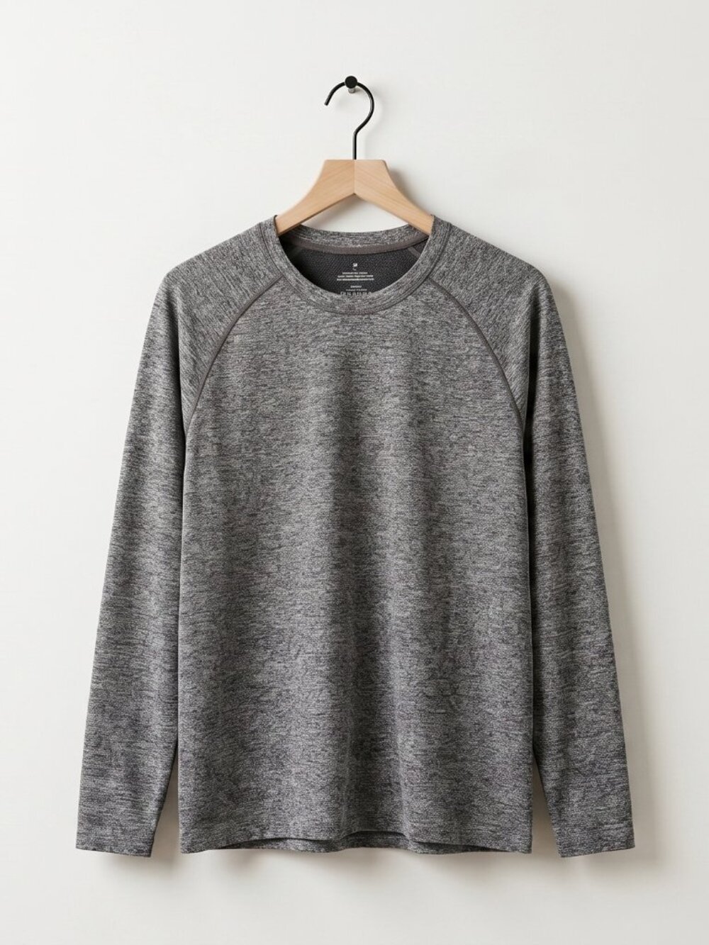 Fabletics Gray Heathered Long Sleeve Raglan Athletic Top Men's XL
